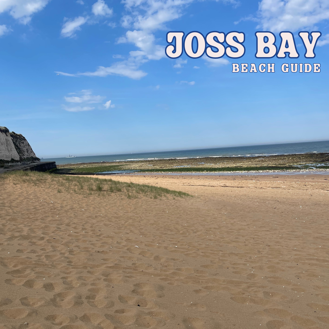 A shot of the sand dunes at Joss Bay, the perfect playground for children to hunt for shells